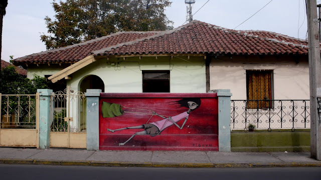 piguan graffiti street art in bellavista, santiago de chile