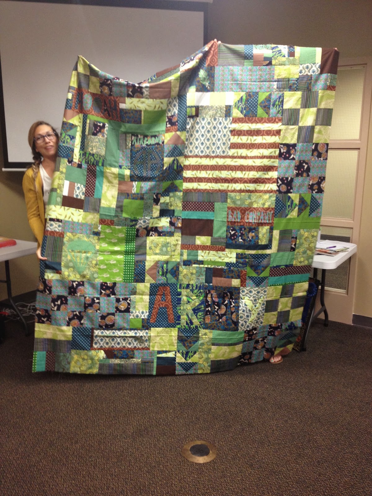 San Antonio Modern Quilt Guild Jordan's US Army Quilt