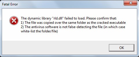 The dynamic library rld.dll failed to initialize e4