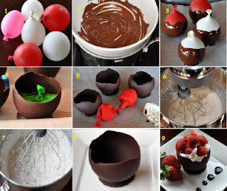 بالصور طريقة عمل كوبايات الشوكولاته بالكريمة و الفراولة اكواب