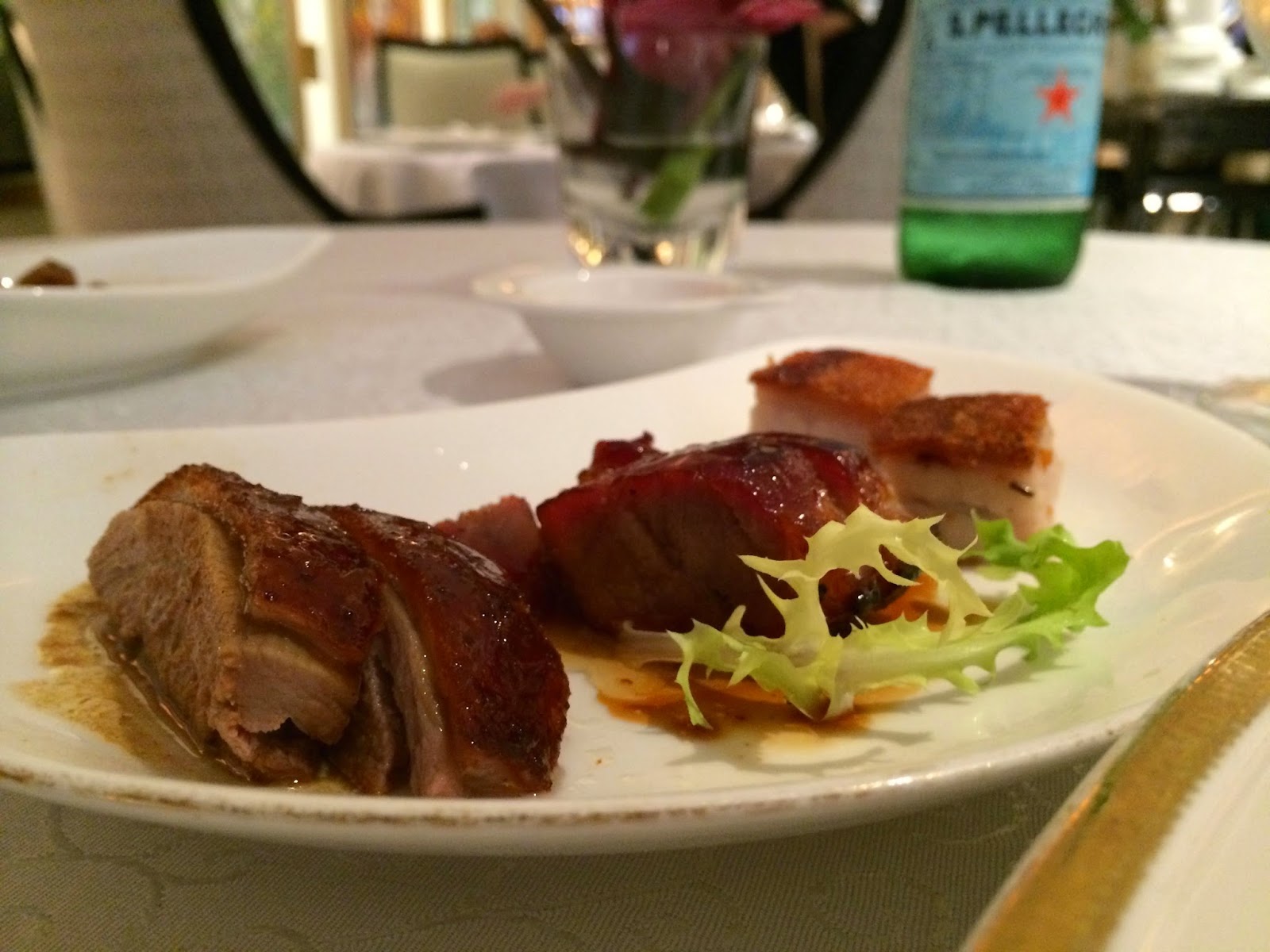 Trio of bbq pork, duck and roast pork at Yang Ting Singapore