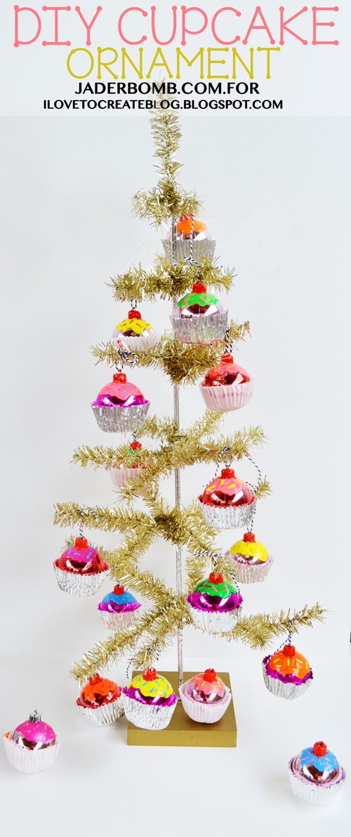DIY Cupcake Ornaments iLoveToCreate