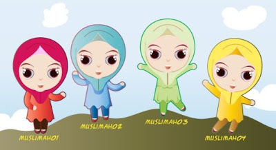 Gambar-gambar kartun muslim dan muslimah Anak - Gambat-gambar paling