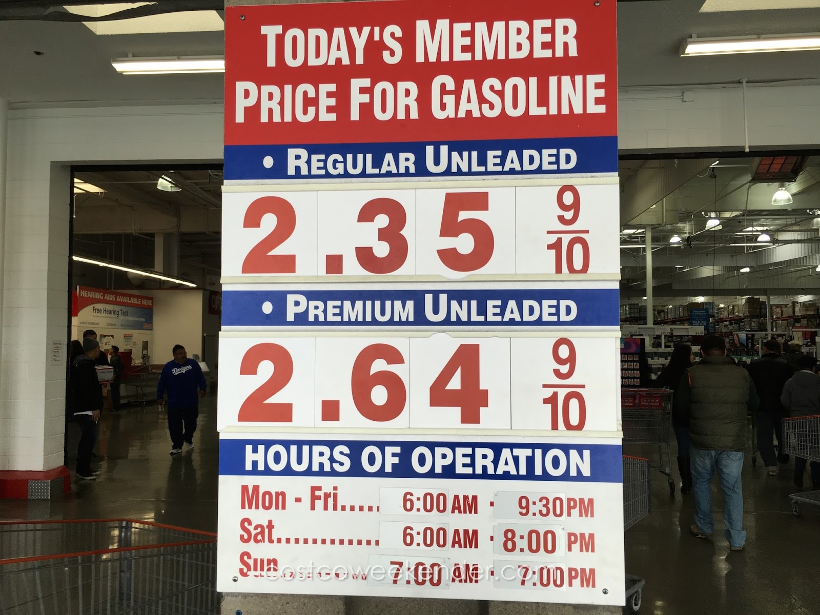 Current Costco Gas Prices (Dec 18, 2015 - South San Francisco Airport, CA) ...