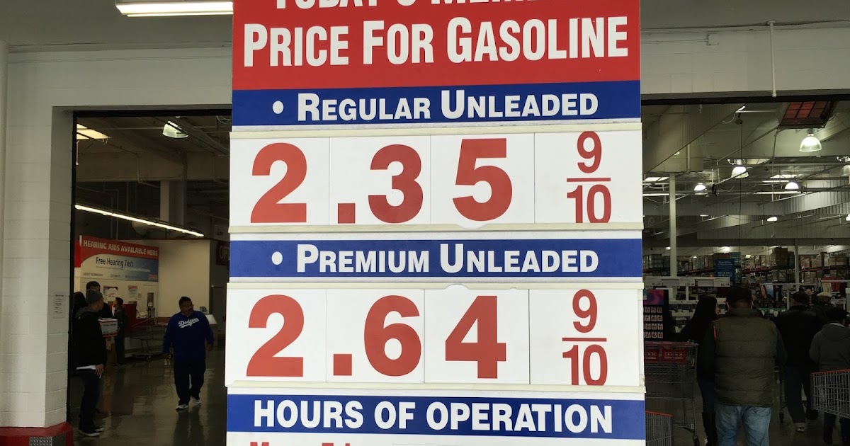Current Costco Gas Prices (Dec 18, 2015 South San Francisco Airport