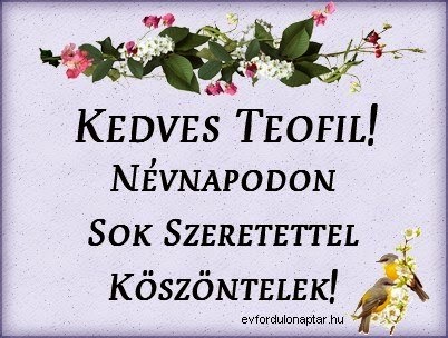 Teofil névnap - December 20