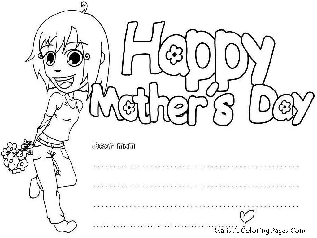 Mothers Day 2013 Greeting Card | Realistic Coloring Pages