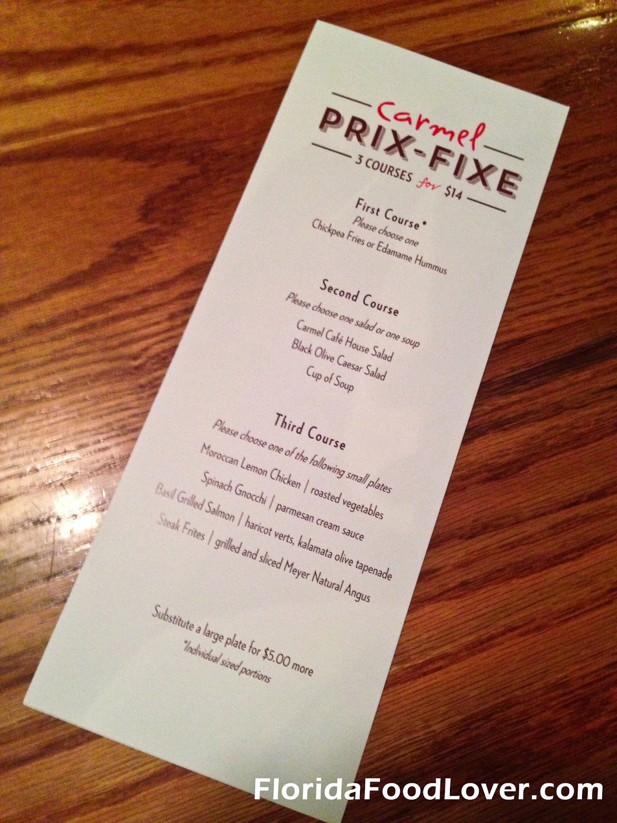 Florida Food Lover Carmel Café & Wine Bar Tampa, FL