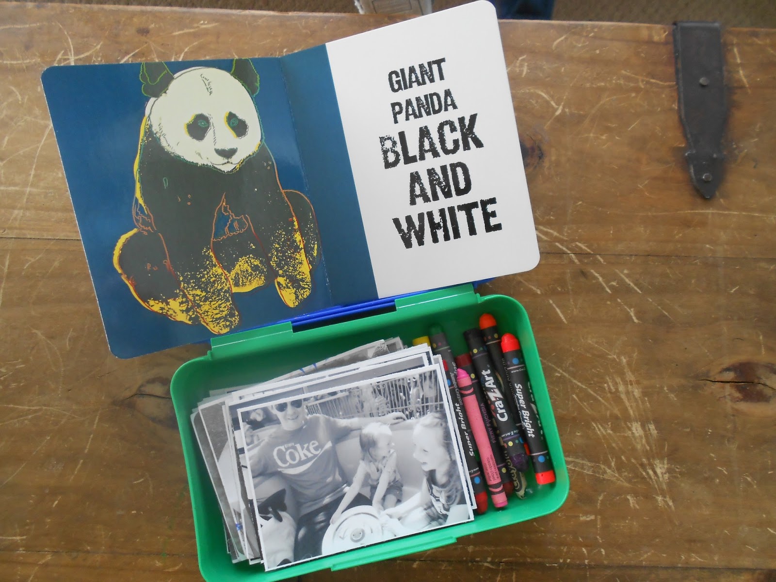 my kids eat off the floor Andy Warhol quiet time basket