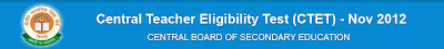 CBSE CTET - NOV 2012 Mumbai Admit Card Download