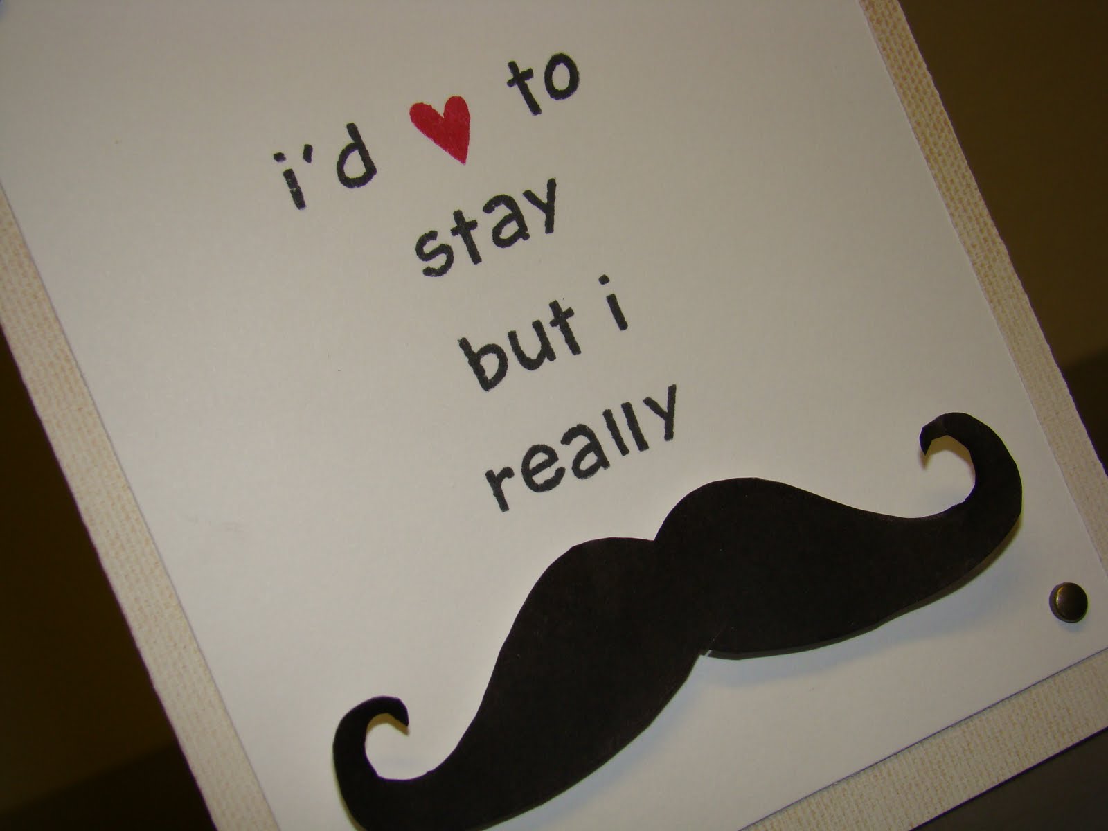 Mustache Card