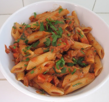 penne with cream cheese marinara