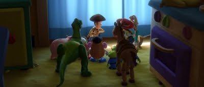 Woddy (Tom Hanks) et ses compagnons dans Toy Story 3 Woddy (Tom Hanks) et ses compagnons dans Toy Story 3