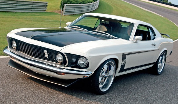 White Exterior Style 1969 Ford Mustang Picture Collection