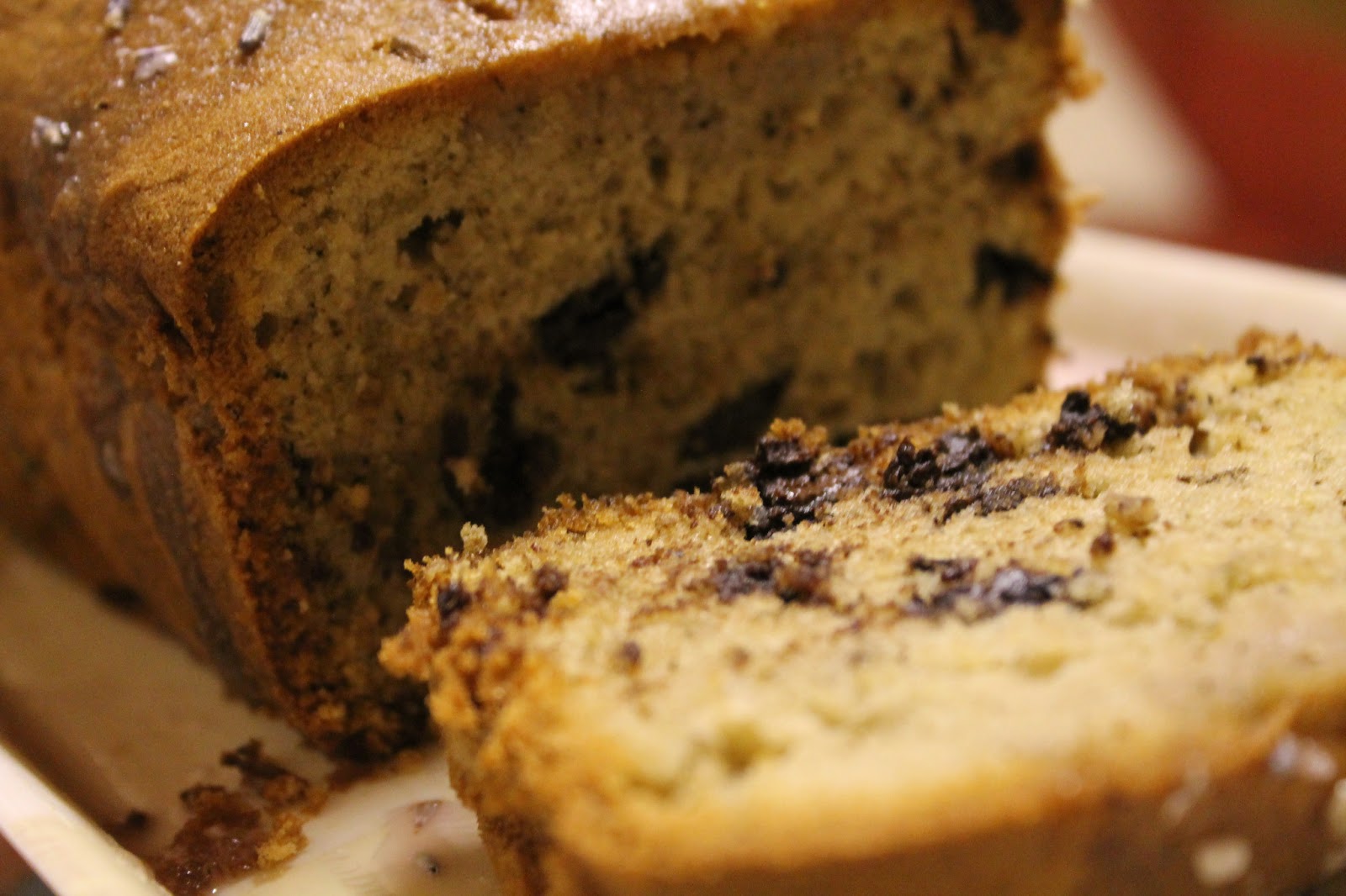 Earl Grey, Lavender and Chocolate Chip Loaf Cake
