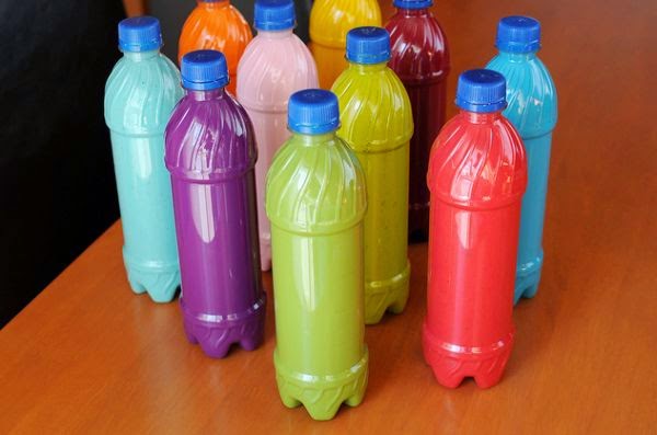 como hacer bolos con botellas de plastico