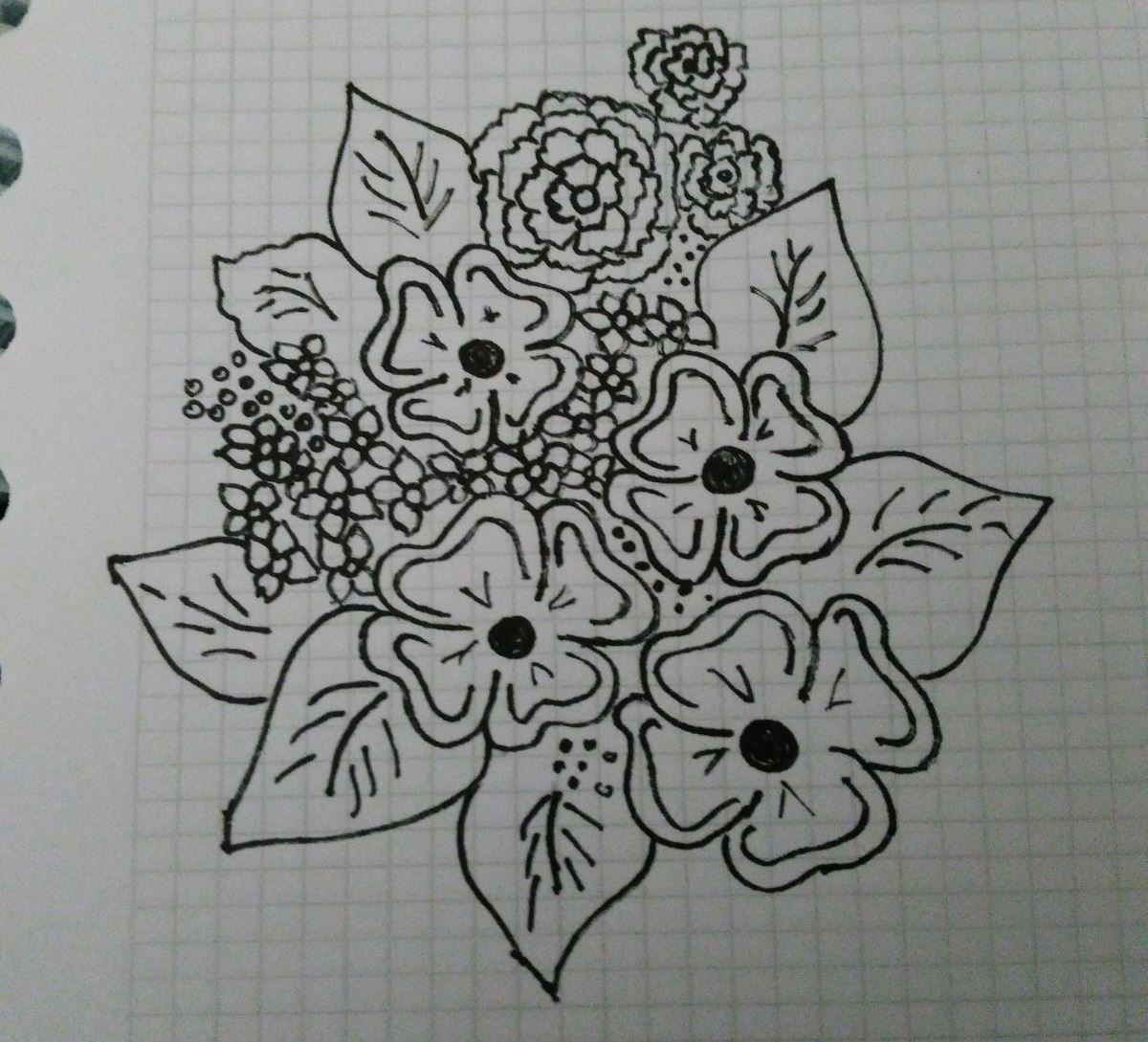 Cicek Deseni Cizimi Flower Design Drawing Steemit