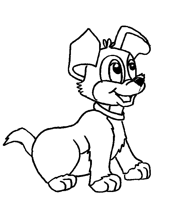 Desenho de Cachorro fofinho para colorir  Desenhos para colorir e imprimir  gratis