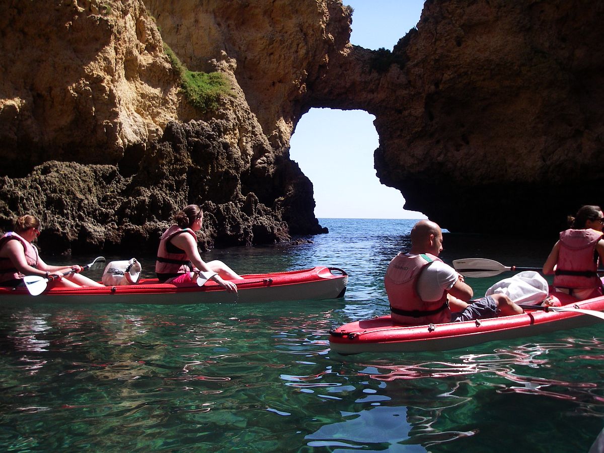 Kayak & snorkel beach & caves Algarve Portugal