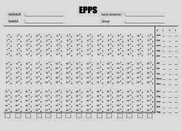 Contoh Lembar Jawaban Soal EPPS (Edwards Personal Preference Schedule)