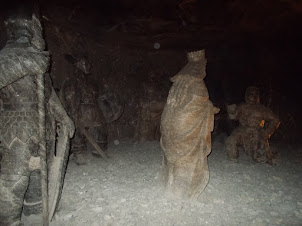 Medieval rock salt statues in "WIELICZKA SALT MINE".