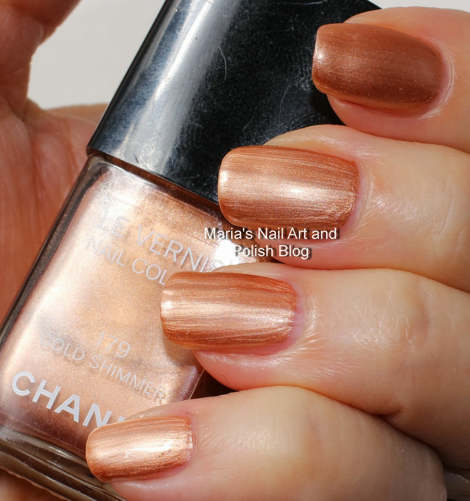 Marias Nail Art and Polish Blog: Chanel Gold Shimmer 179 swatches and  comparisons - Chanel Saturday