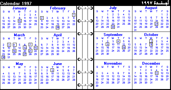 Welcome to Spruzay's blog: Calendar for year 1997 and 2014 are the same