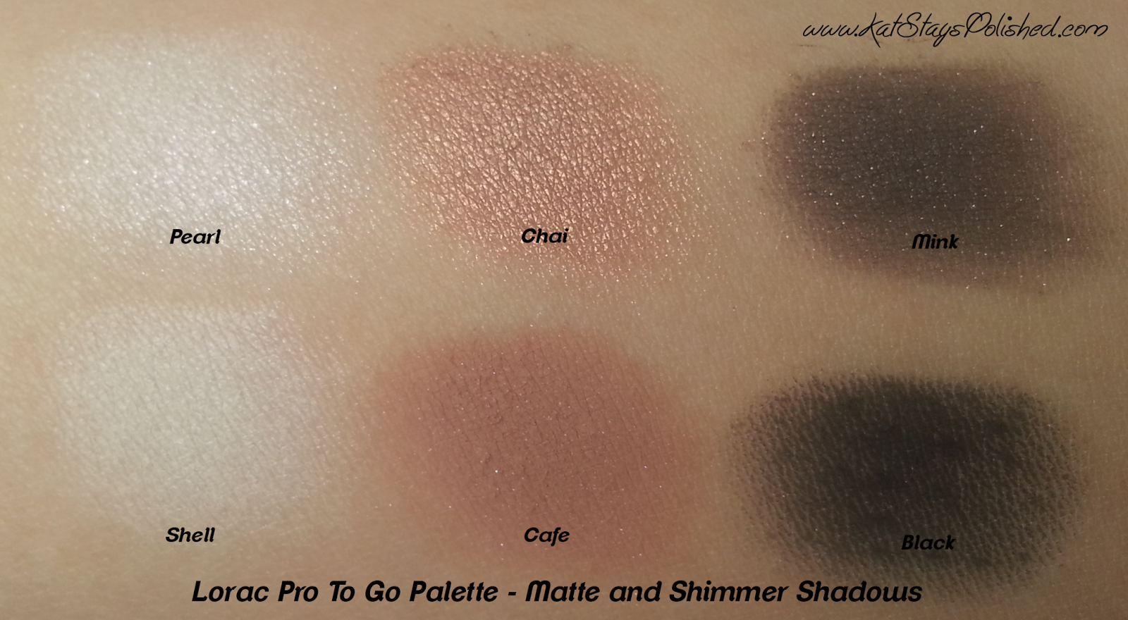 Lorac Pro To Go Palette - Matte and Shimmer Shadow Swatches