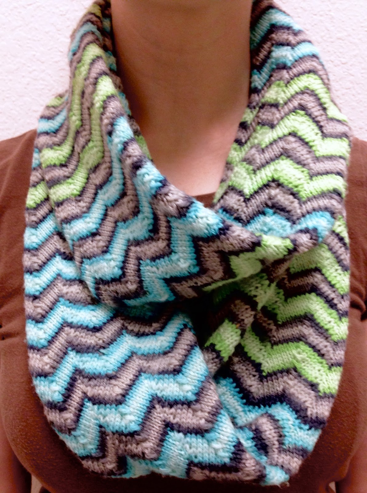 The Various Areas of My Expertise Chevron Infinity Scarf (Dyeing