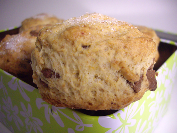 Scones De Plátano Y Chocolate
