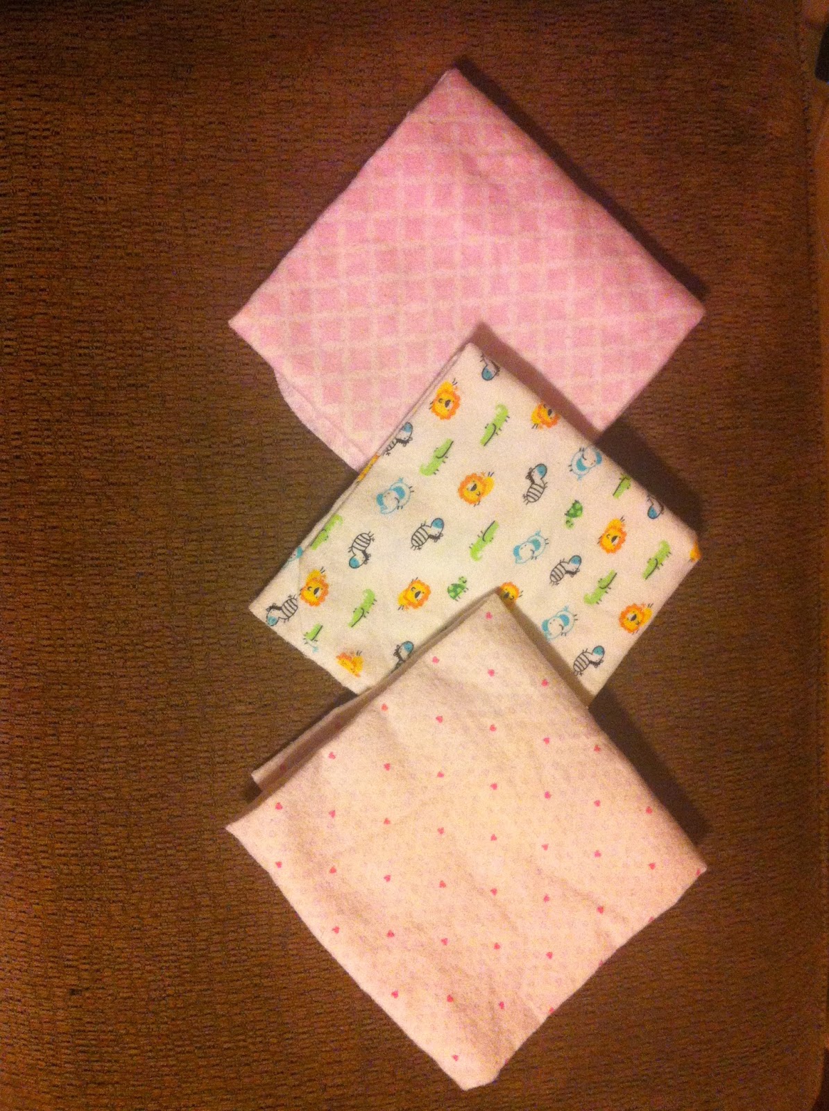 One Crunchy Square Receiving Blankets as Cloth Diapers