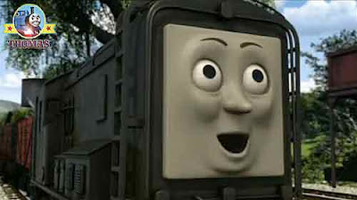 Thomas and friends Diesel engine hooted his locomotive train horn laughing loudly wacky wash down