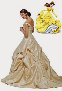 vestido de noiva da bela ea fera