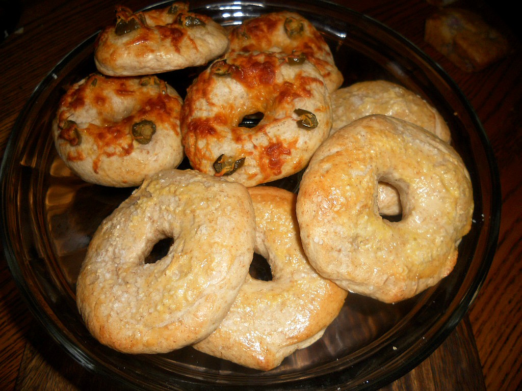 Homemade Bagels (Jalapeno Cheddar and Salt) Meatless Monday HezziD