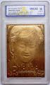 1997 PRINCESS DIANA 23K GOLD CARD GEM-MINT 10