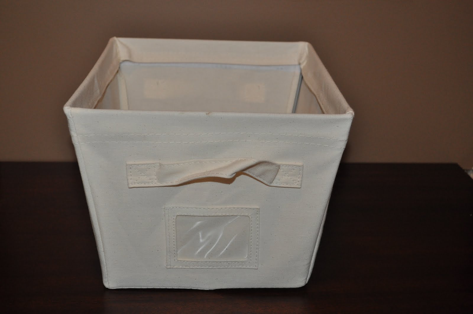 The Little Fabric Blog Project NurseryRecovering Canvas Bins