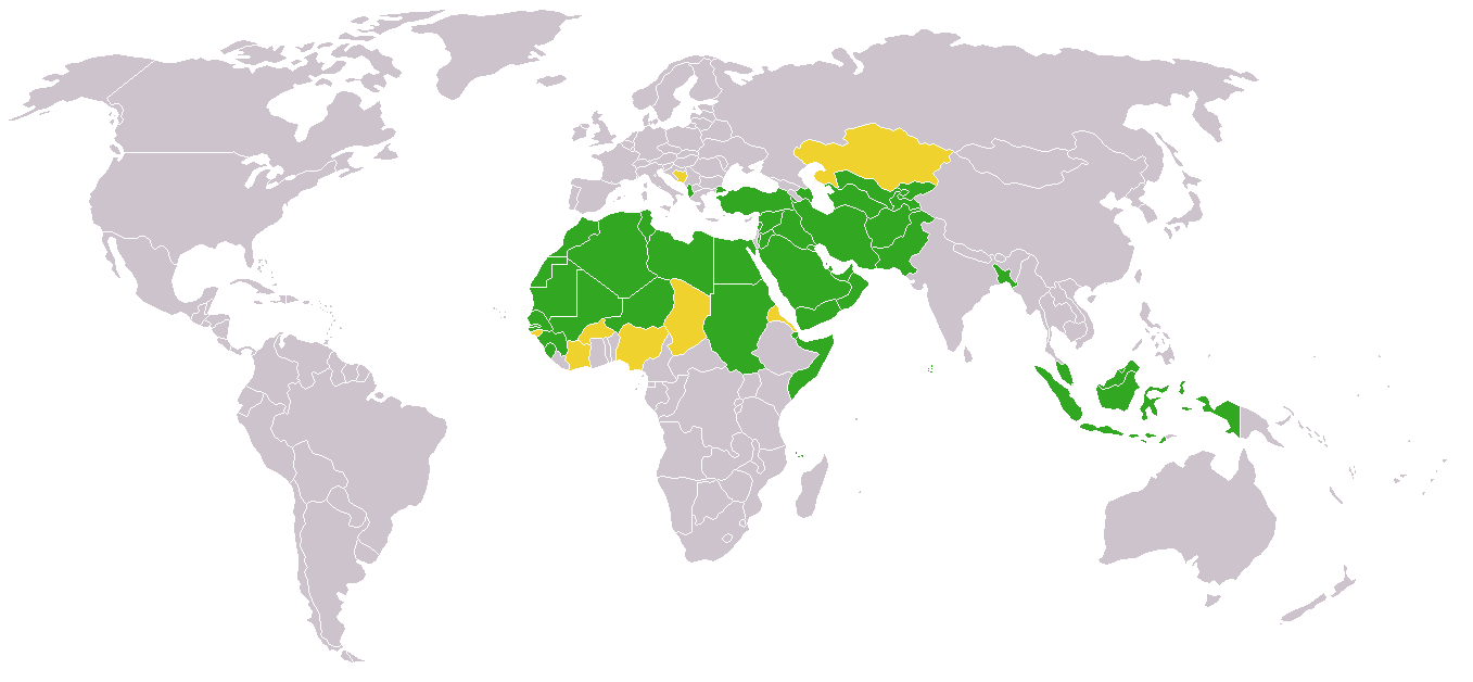 all muslim majority countries in the world