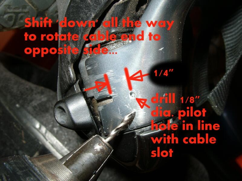 Curtis Corlew in Bicycle Land Shimano Ultegra shifter cable frayed
