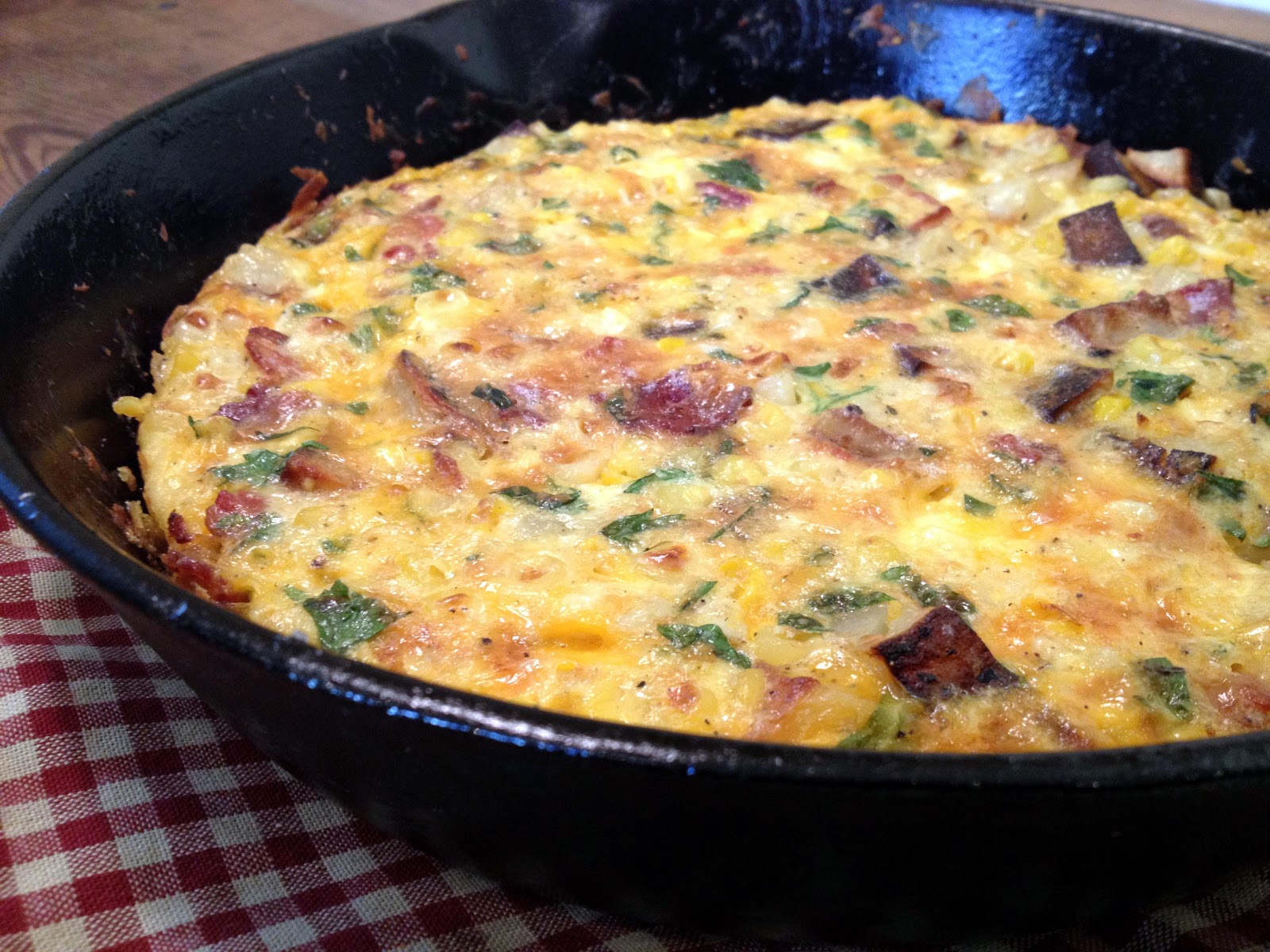 Headspace Potato, Corn, and Bacon Frittata