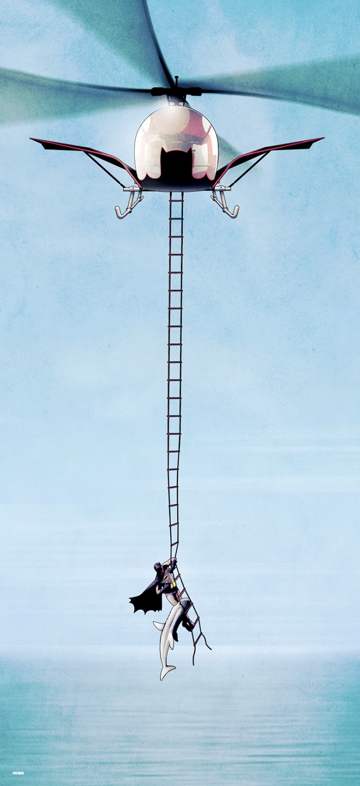 INSIDE THE ROCK POSTER FRAME BLOG Matt Ferguson Shark Repellent Bat