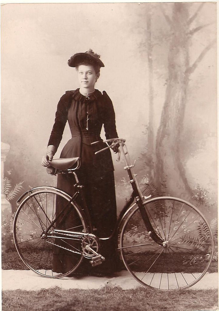 Vintage Photos of Ladies with Bicycles vintage everyday