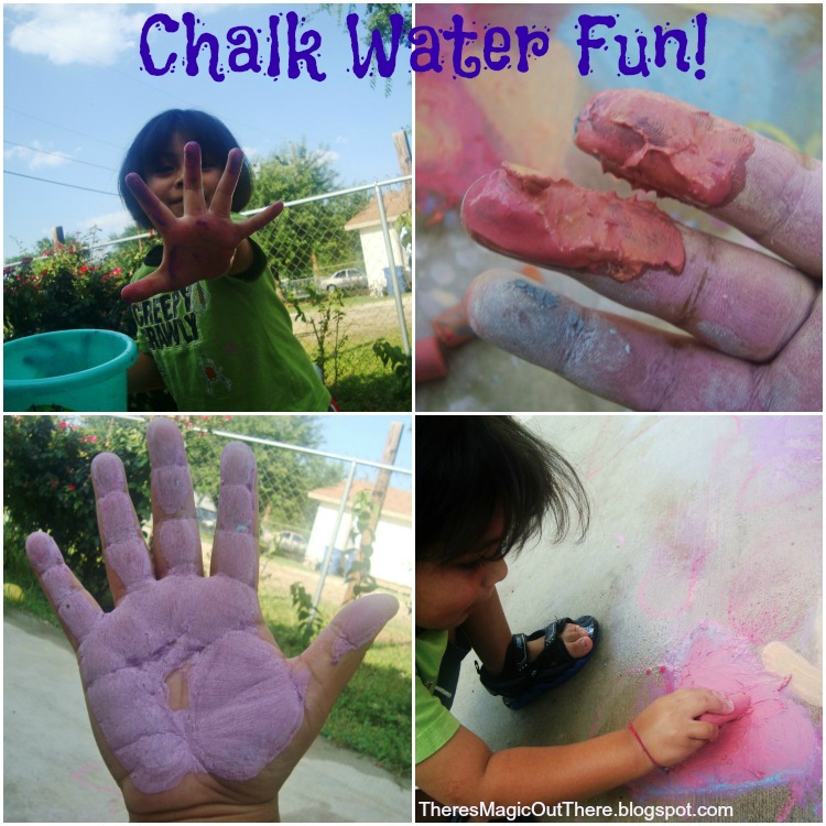 There's Magic Out There Chalk Water Fun!