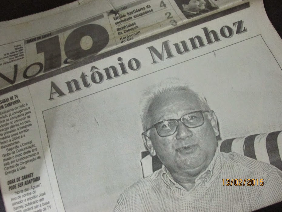 ESCREVI INUMERAS MATERIAS SOBRE O PROFESSOR ANTONIO MUNHOZ LOPES
