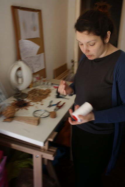 Nena M. working at the studio - CALMAstore Nena M. working at the studio - CALMAstore