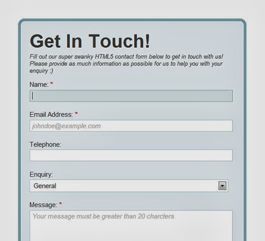 Build a Neat HTML5 Powered Contact Form Build a Neat HTML5 Powered Contact Form