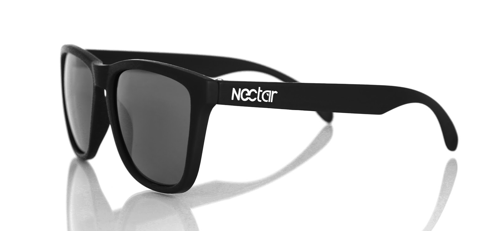 Sunnies Nectar Revert Polarised Sunglasses Black Snow Surf Summer