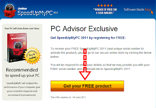 How To Get Free SpeedUpMyPc 2012 With 1 Year Genuine Serial License Key