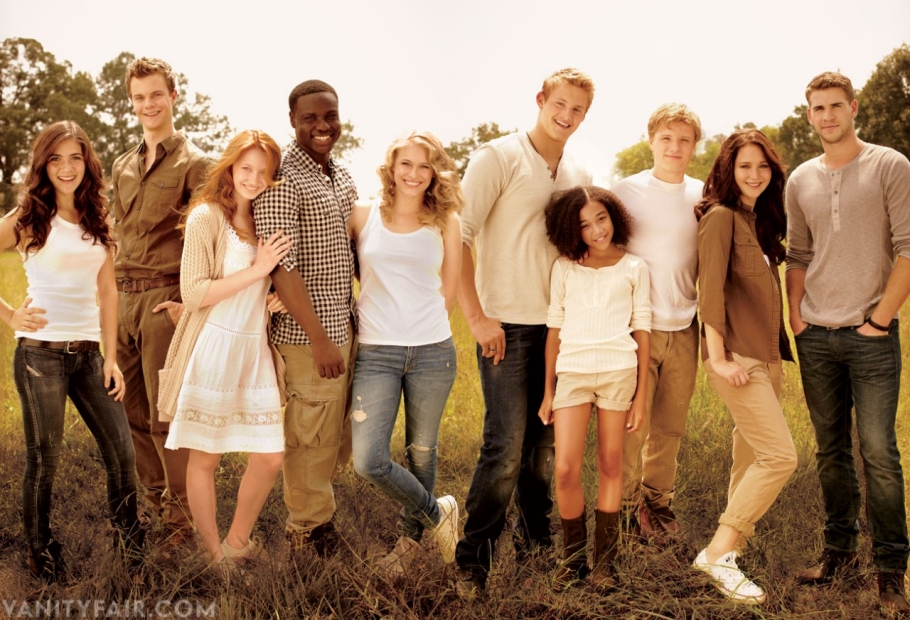 The cast of The Hunger Games