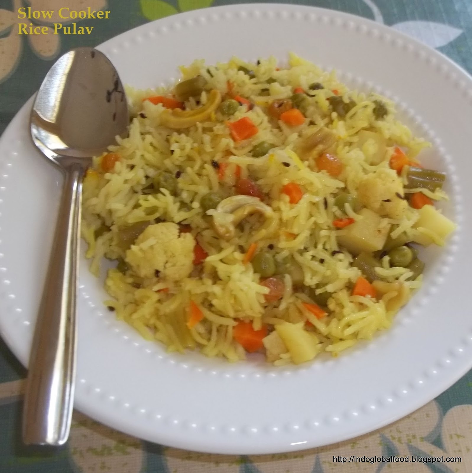 Vegetable Pulao Recipe Using Slow Cooker