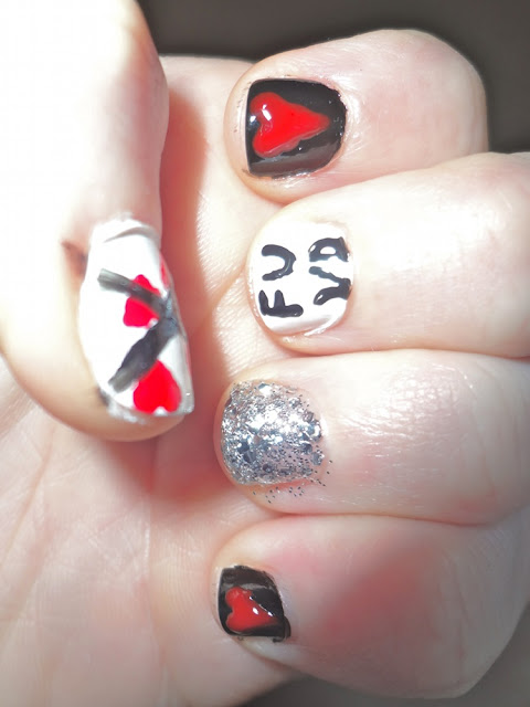 anti valentine's day nails